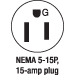 nema 5-15p 15 amp plug