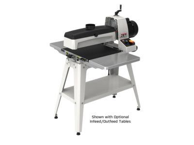 18-36 Drum Sander with Stand. shown with optional infeed outfeed tables