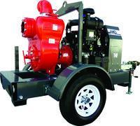 6" Trash Pump, w/ Trailer w/ 2" Ball Coupler - powered by Tier IV FINAL HATZ 4H50 diesel engine