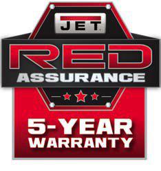 jet red 5 year warranty