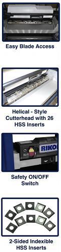 rikon 25-130H 13 inch benchtop planer with helical style cutter
