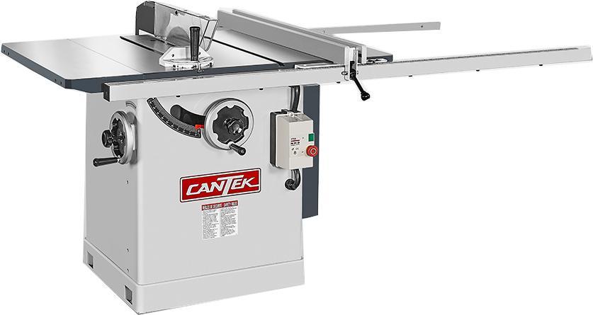 Industrial 16â⬠cabinet table saw with powerful 10HP motor.