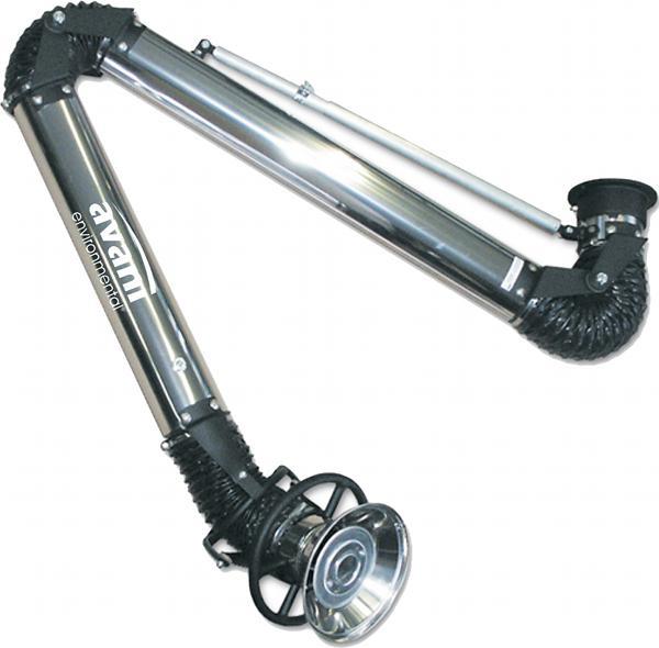 hanging fume arm stainless 