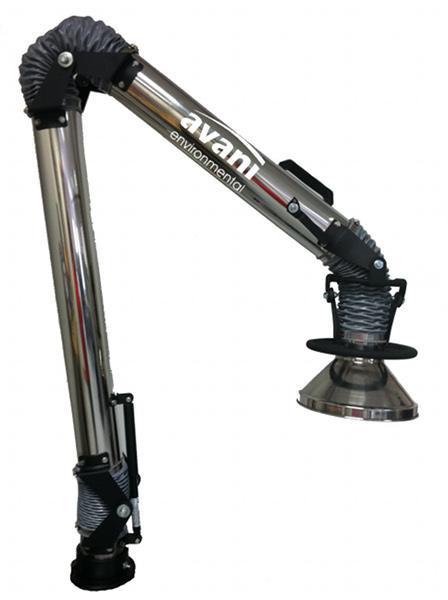standing fume arm stainless