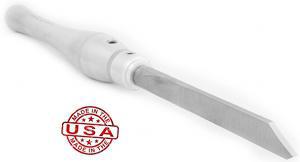 3/16" parting tool complete with a signature 12" handle and 1/2" adapter.