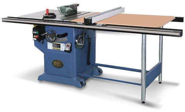 Oliver 12 inch Heavy Duty Table Saw 5HP 1Ph w/Side Table w/52 inch Rails