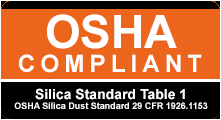 osha complaiant logo silica standard table 1