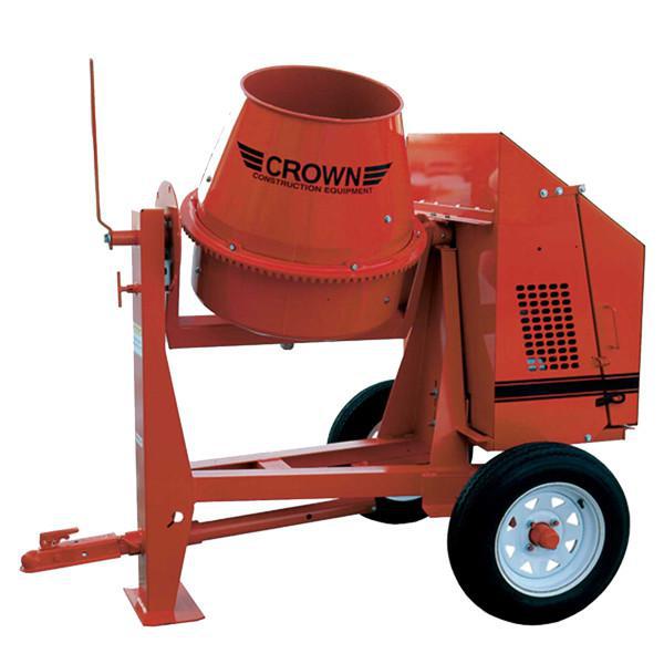 Crown 1/2 bag 3 cu ft steel drum concrete mixer