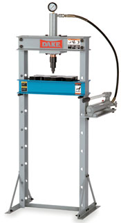 DAKE - HAND OPERATED HYDRAULIC UTILITY SHOP PRESS - 1O TON