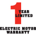 1 year motor warranty