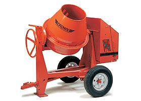 CROWN 1 - 1-1/2 BAG 9 CU FT STEEL DRUM CONCRETE MIXER