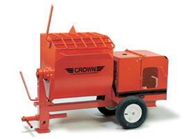 CROWN 1 - 1 1/2 BAG 4 CU FT STEEL DRUM MORTAR MIXER