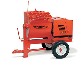 CROWN 2 1/2 - 3 BAG 8 CU FT STEEL DRUM MORTAR MIXER