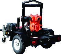 QP4TK Diesel Pump on a Multiquip TRLRMPXFP Trailer w/ 28 GAL fuel cell