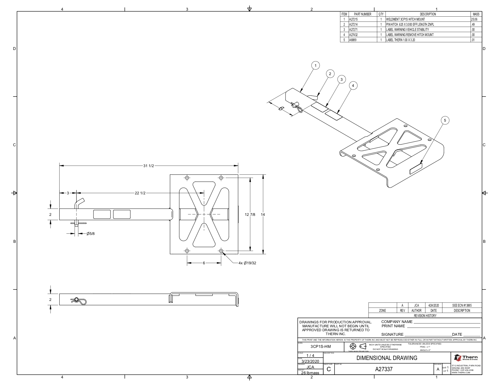 3CP1S-HM-Hitch-Mount-Drawings