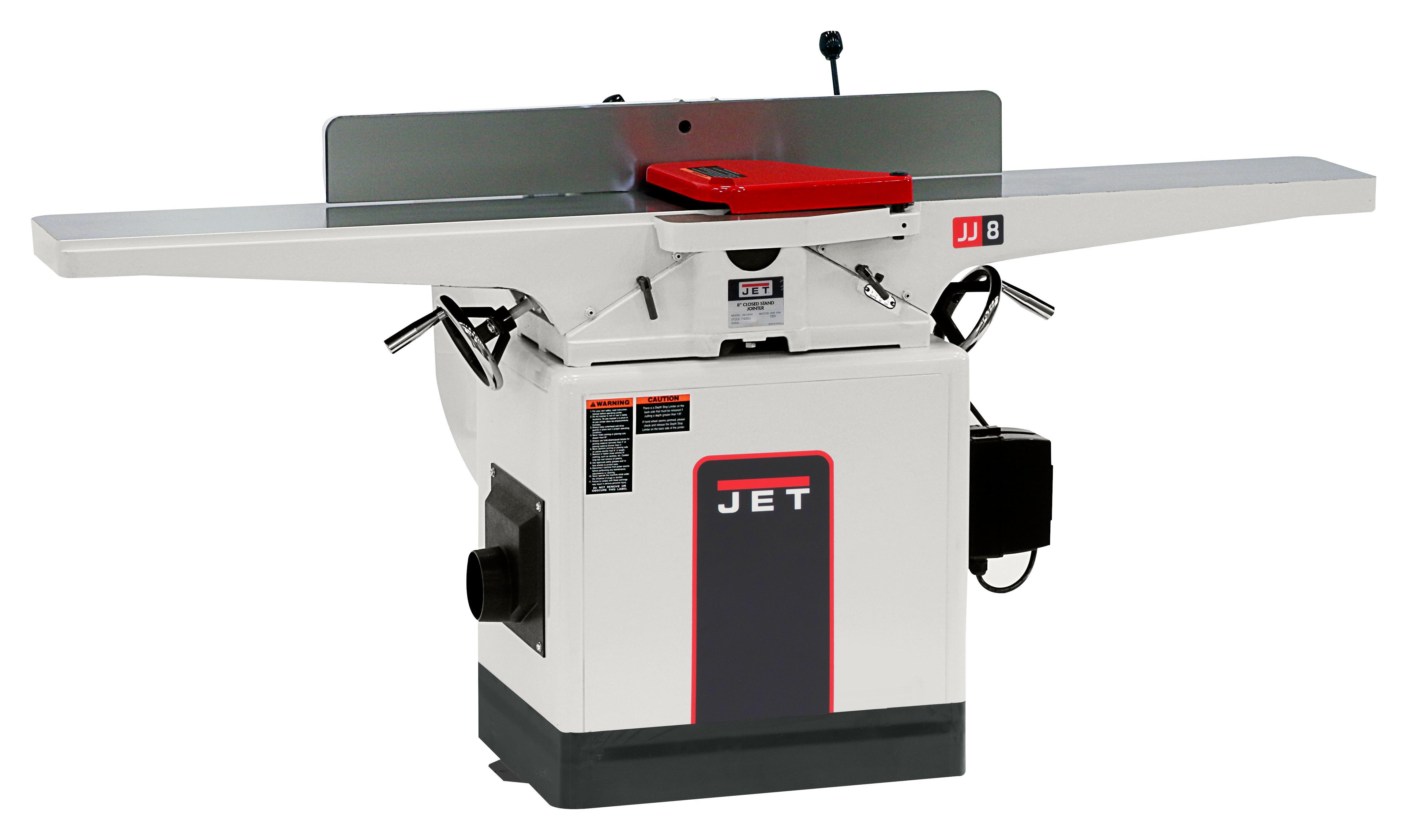 JET JJ8CS and JJ8HH 8 Inch Jointer Closed Stand