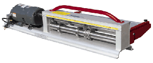 Model S24C includes 2" shafts. Slitter shown with optional HD motor kit and perforator rolls.